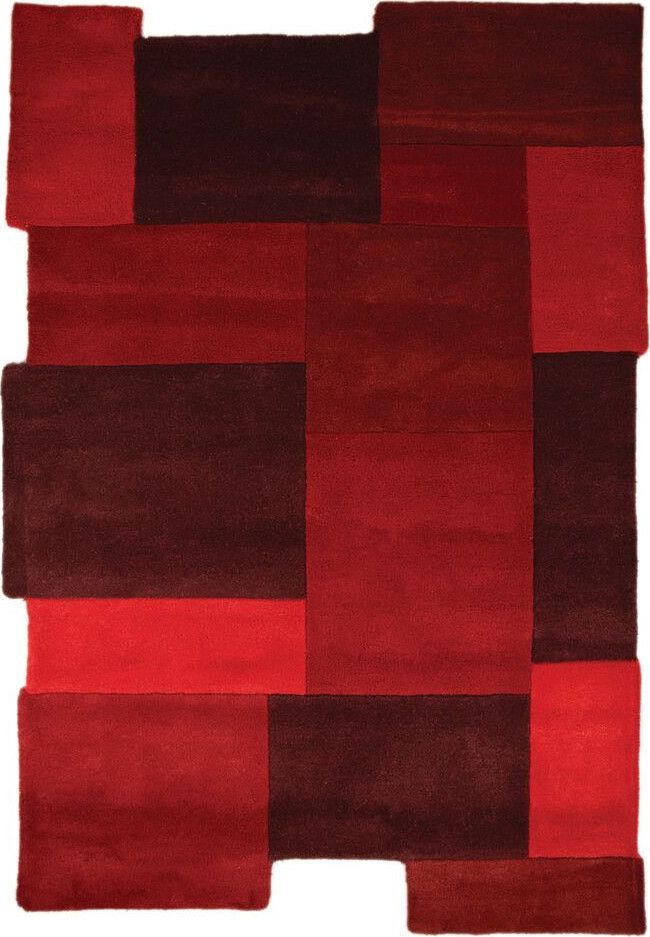 Flair Rugs koberce Ručně všívaný kusový koberec Abstract Collage Red Rozměry koberců: 150x240 Mdum - M DUM.cz