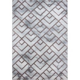 Ayyildiz Kusový koberec Naxos 3813 – šedá/hnědá 80x150 cm