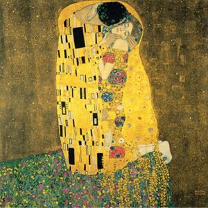 Reprodukce obrazu Gustav Klimt The Kiss, 50 x 50 cm - Favi.cz