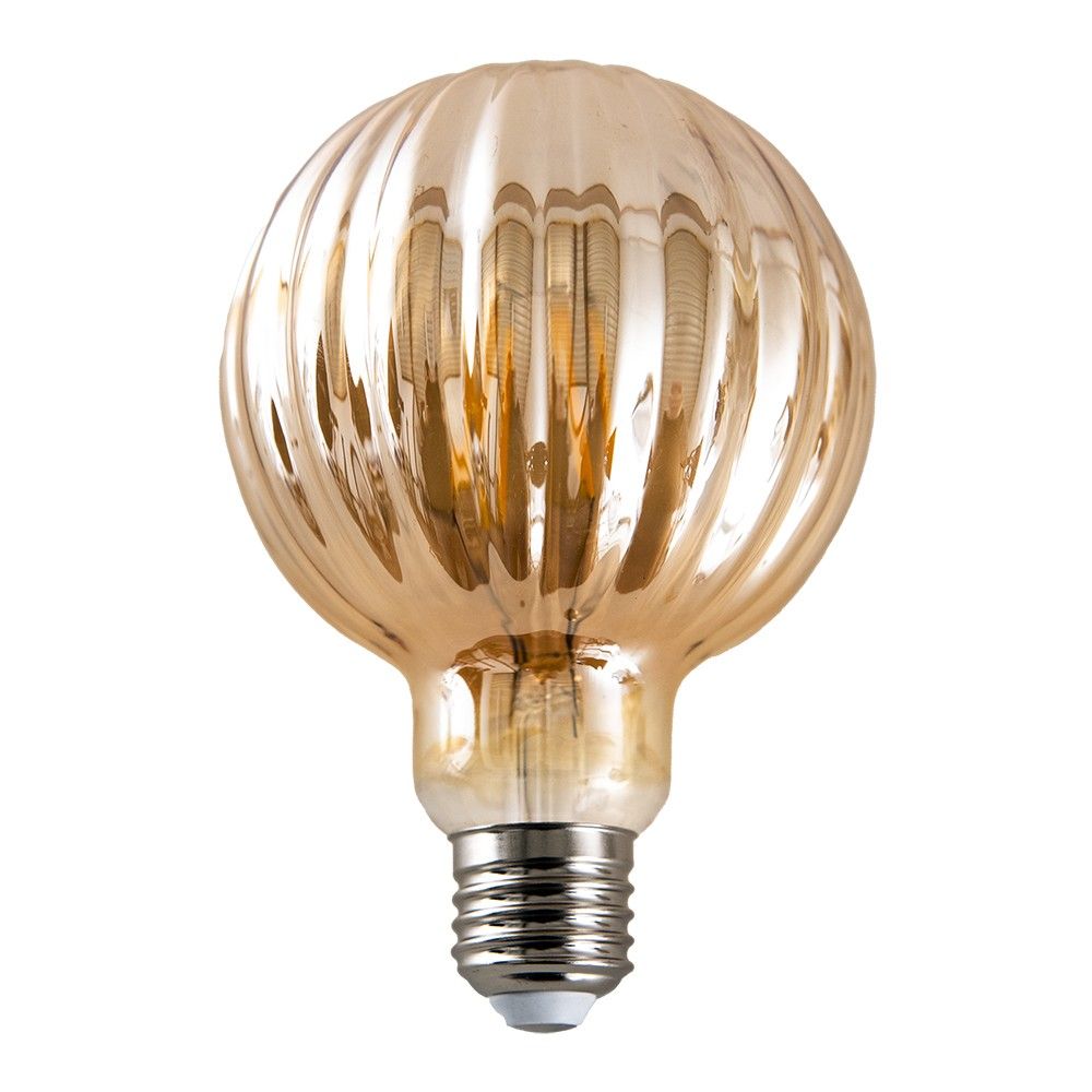 LED designová žárovka béžová - 9 cm /E27/4W Clayre & Eef - LaHome - vintage dekorace