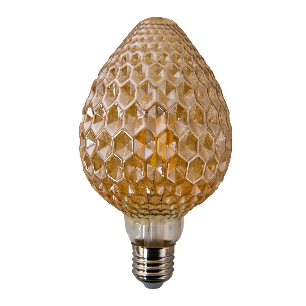 LED designová žárovka béžová - 9 cm / E27/4W Clayre & Eef - LaHome - vintage dekorace