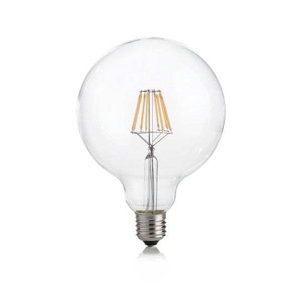 Ideal Lux 188959 LED žárovka Filament G125 1x8W | E27 | 680lm | 3000K - stmívatelná, čirá - Svítidla FEIM