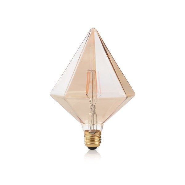 Ideal Lux 201276 LED žárovka E27 Vintage D110mm 4W/380lm 2200K jantarová, dekorační tvar pyramidy - Svítidla FEIM