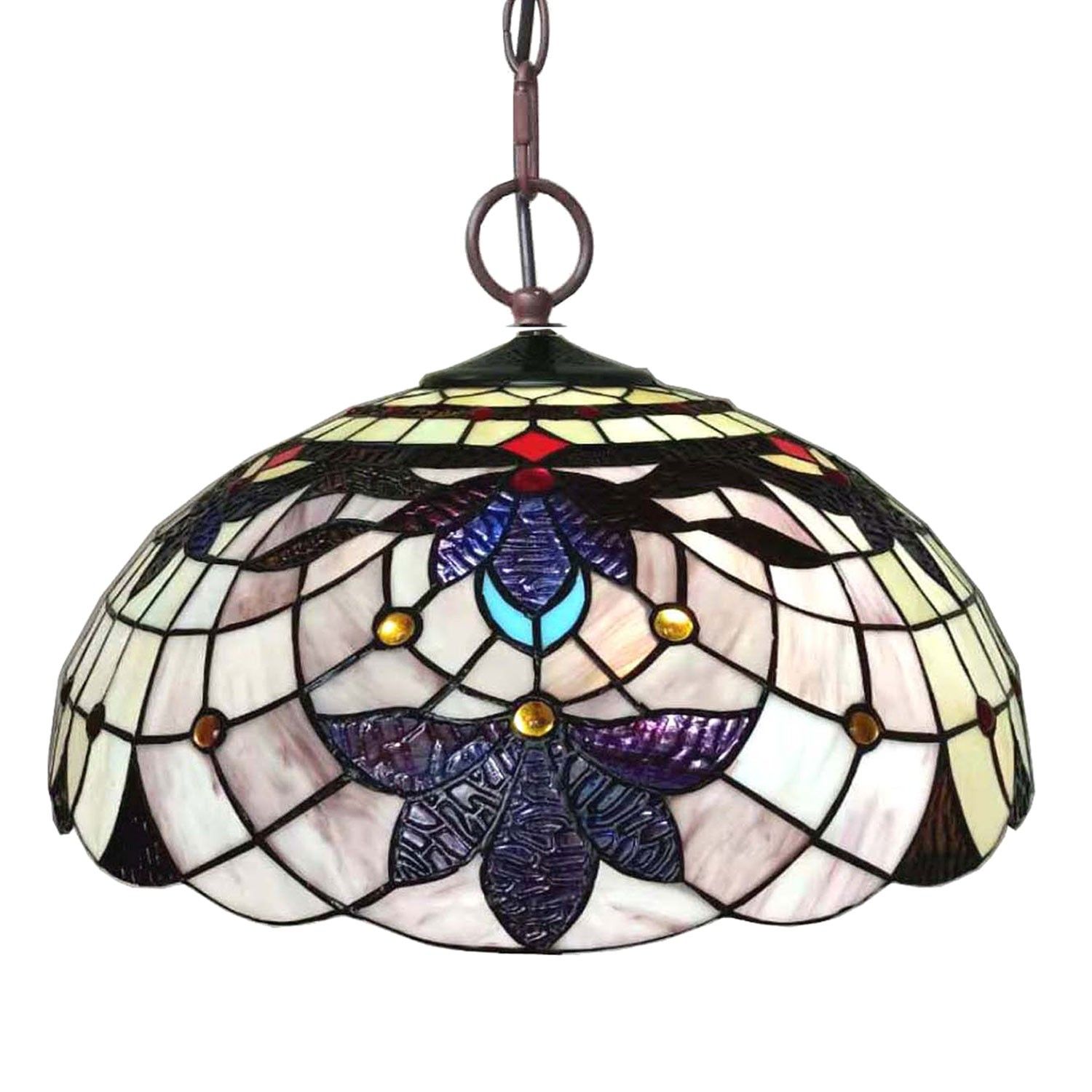 Stropní Tiffany světlo Dorene - Ø 45 cm Clayre & Eef - LaHome - vintage dekorace