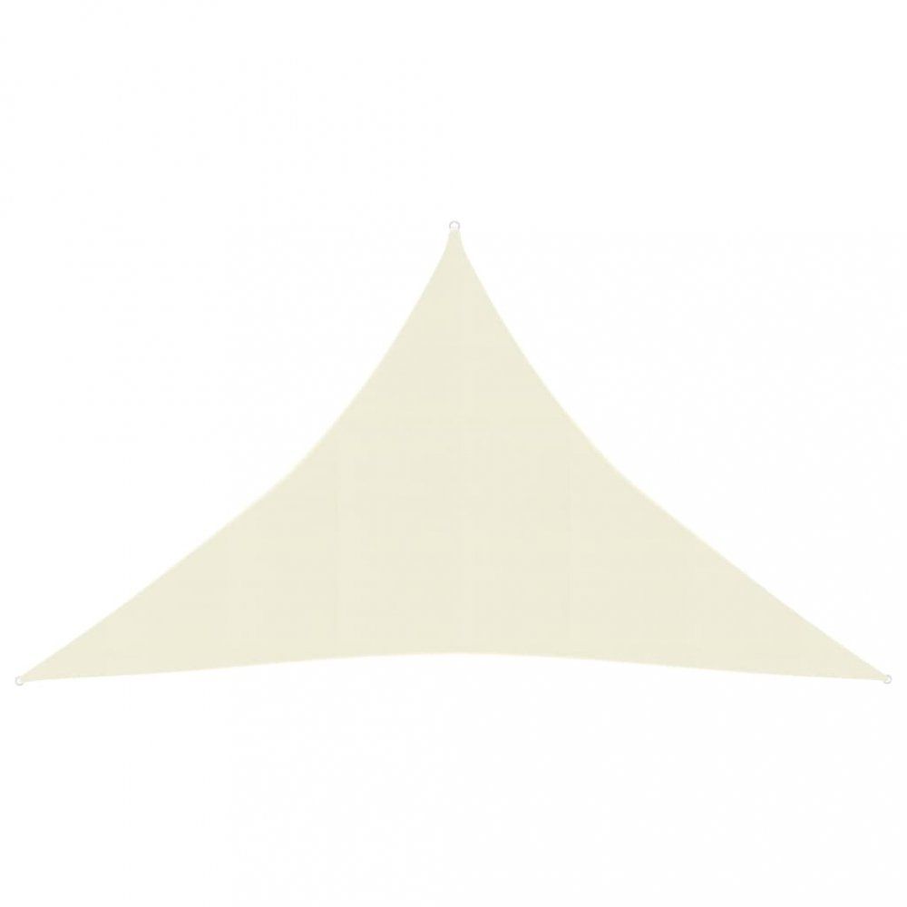 Stínící plachta trojúhelníková HDPE 2,5 x 2,5 x 3,5 m Dekorhome Krémová - DEKORHOME.CZ
