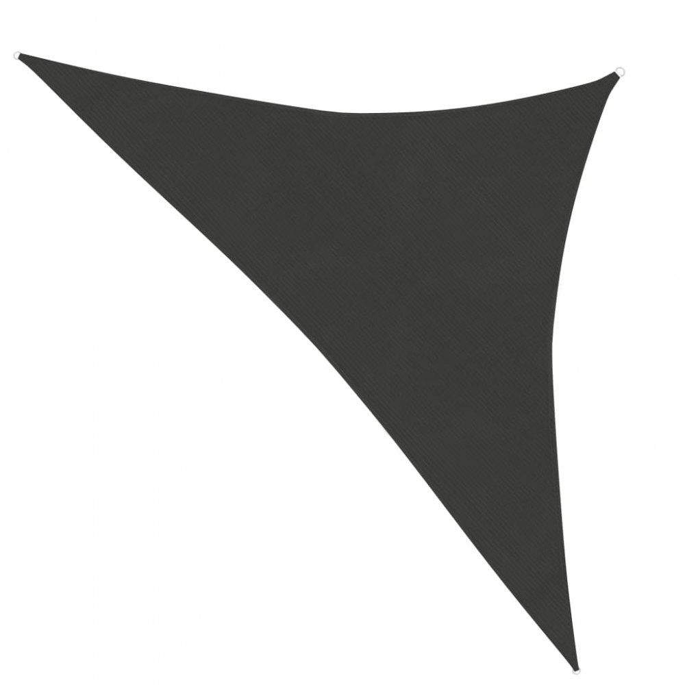 Stínící plachta trojúhelníková HDPE 2,5 x 2,5 x 3,5 m Dekorhome Antracit - DEKORHOME.CZ