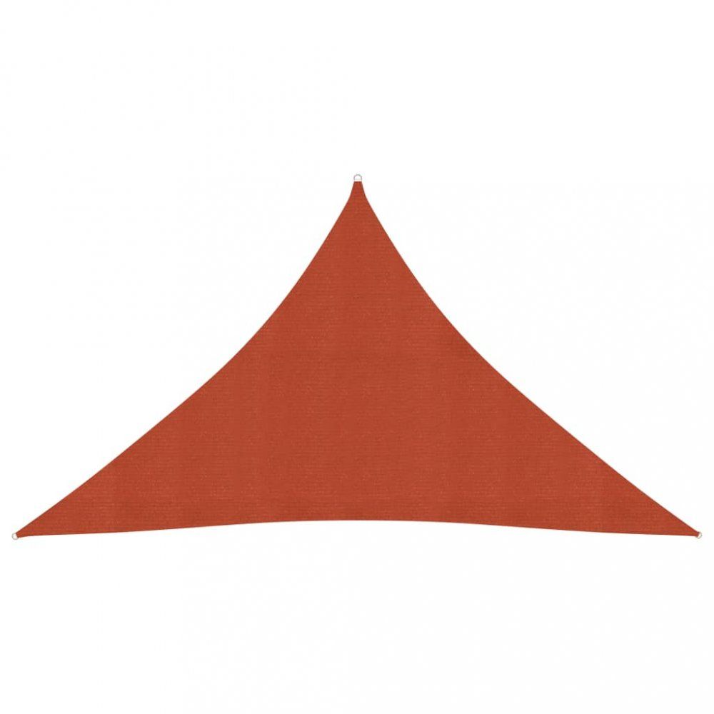Stínící plachta trojúhelníková HDPE 2,5 x 2,5 x 3,5 m Dekorhome Cihlová - DEKORHOME.CZ
