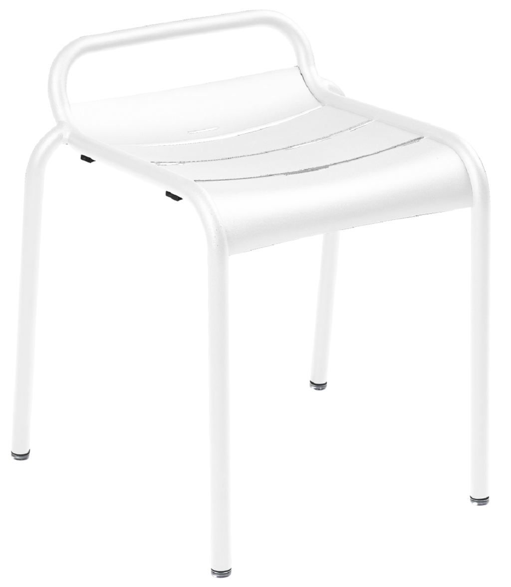 Bílá kovová stolička Fermob Luxembourg 58,3 cm - Designovynabytek.cz