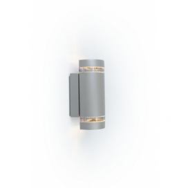 LUTEC 5604023112 FOCUS venkovní nástěnné svítidlo GU10 2x35W IP44 matné  stříbro