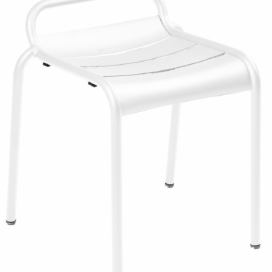 Bílá kovová stolička Fermob Luxembourg 58,3 cm