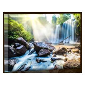 LED obraz Vodopád Tropico 45x30 cm