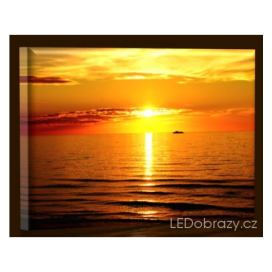LED obraz Západ slunce na moři 2 45x30 cm