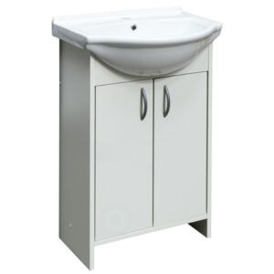 Koupelnová skříňka s umyvadlem Multi Praxis 51,7x41,2 cm bílá SPAMELIA - Favi.cz