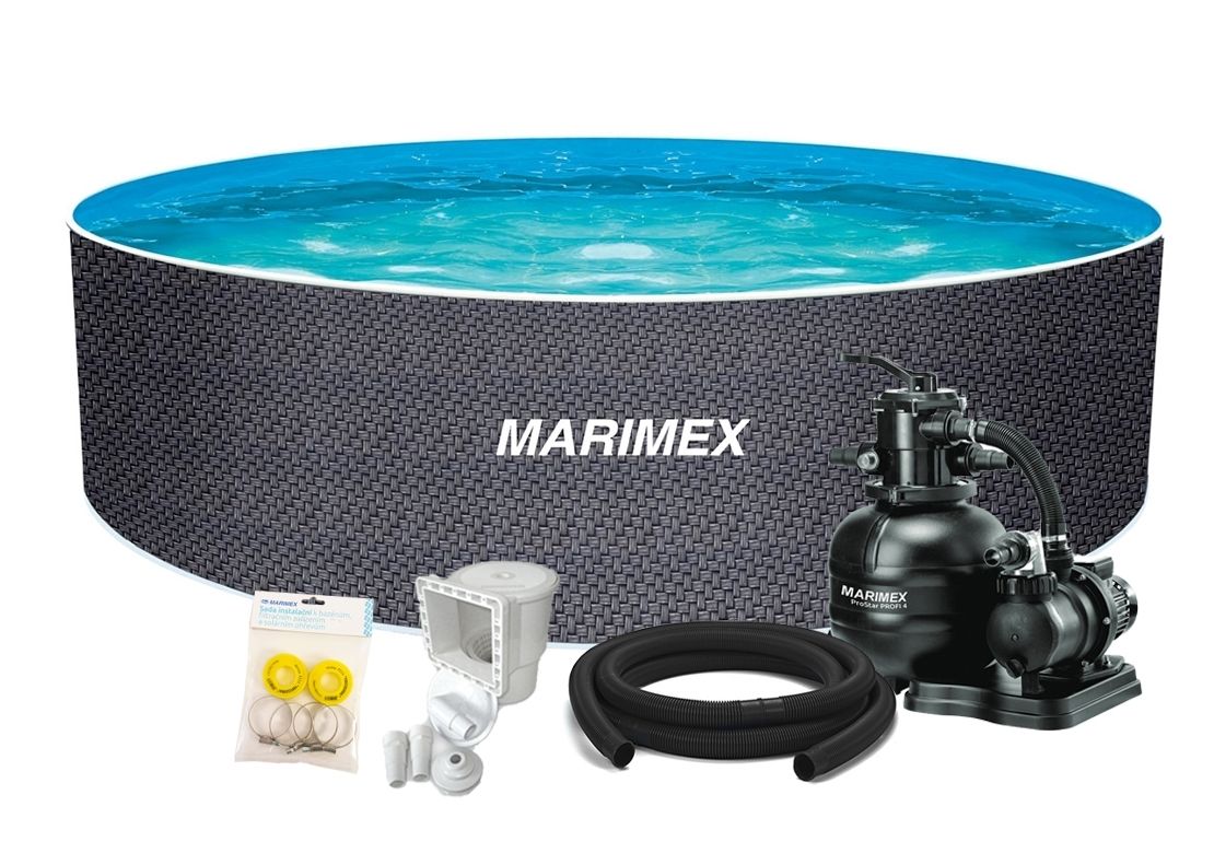 Marimex | Bazén Orlando 3,66x1,22 m s pískovou filtrací a příslušenstvím - motiv RATAN | 19900127 - Marimex