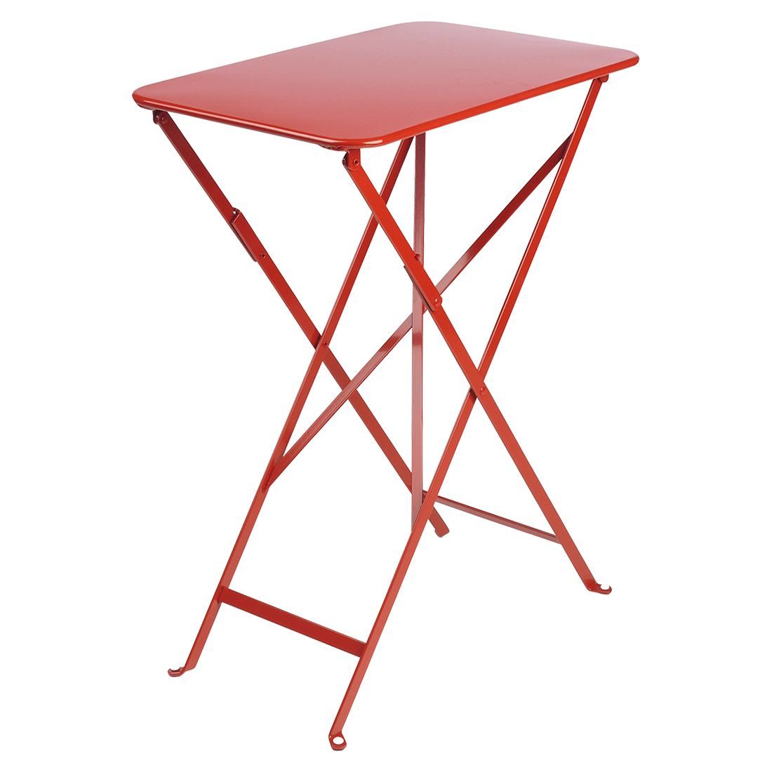 Makově červený kovový skládací stůl Fermob Bistro 37 x 57 cm - Designovynabytek.cz