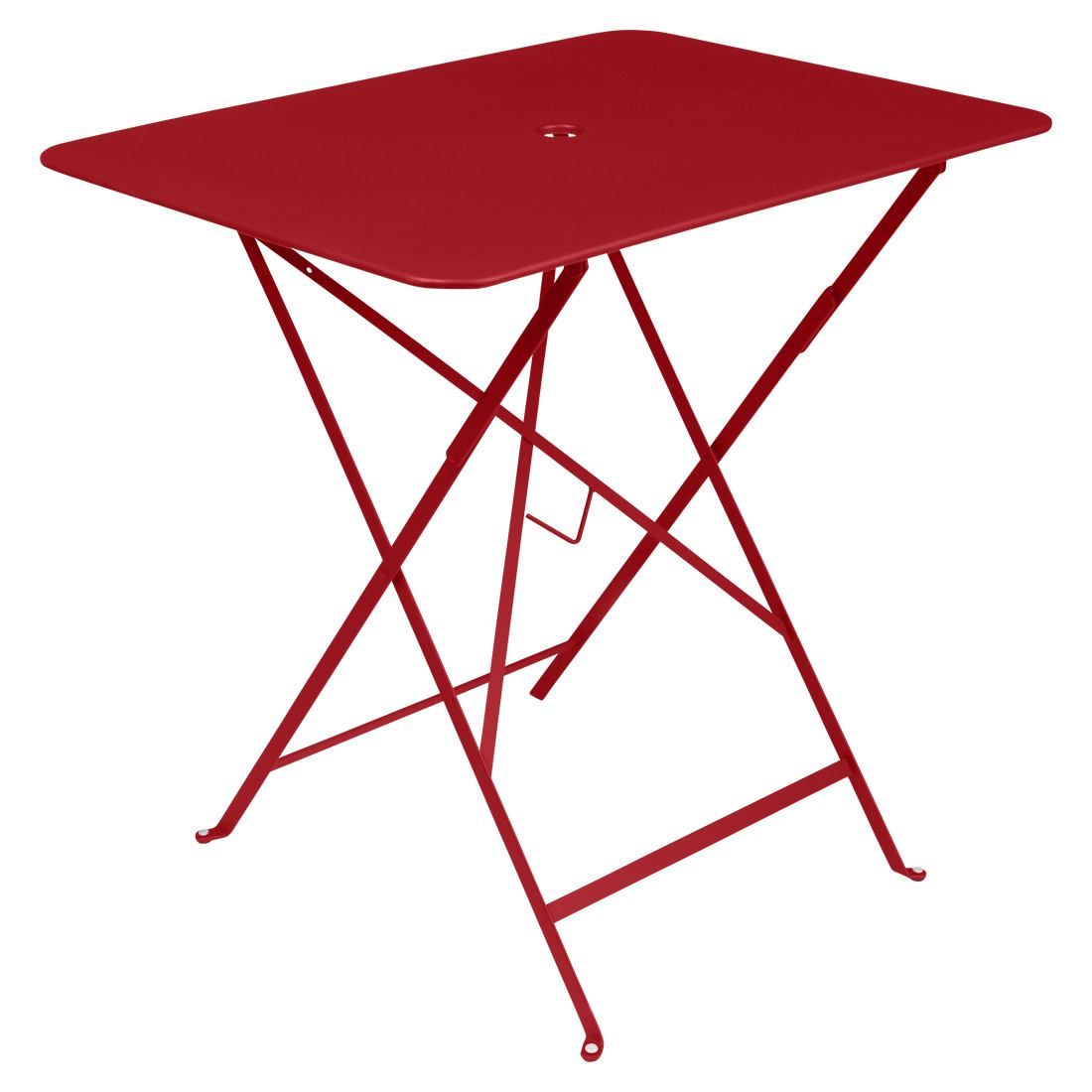 Makově červený kovový skládací stůl Fermob Bistro 57 x 77 cm - Designovynabytek.cz