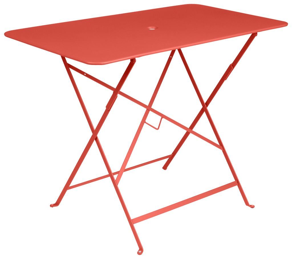 Oranžový kovový skládací stůl Fermob Bistro 97 x 57 cm - Designovynabytek.cz