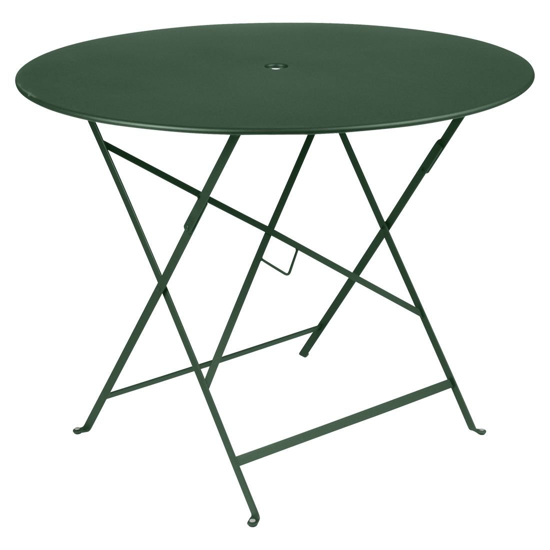 Tmavě zelený kovový skládací stůl Fermob Bistro Ø 96 cm - Designovynabytek.cz