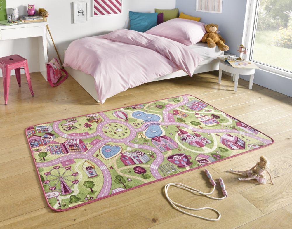 Hanse Home Dětský kusový koberec Play 102378 růžová 90x200 cm - ATAN Nábytek