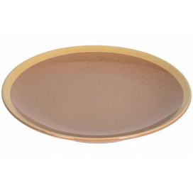 Světle hnědý keramický dezertní talíř Kave Home Tilia 20,7 cm