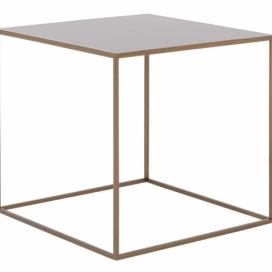 Nordic Design Zlatý kovový konferenční stolek Moreno 50 x 50 cm
