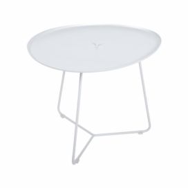 Bílý kovový konferenční stolek Fermob Cocotte 44 x 55 cm