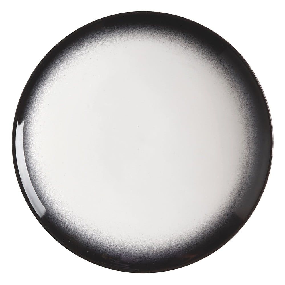 Bílo-černý keramický dezertní talíř Maxwell & Williams Caviar, ø 20 cm - Bonami.cz