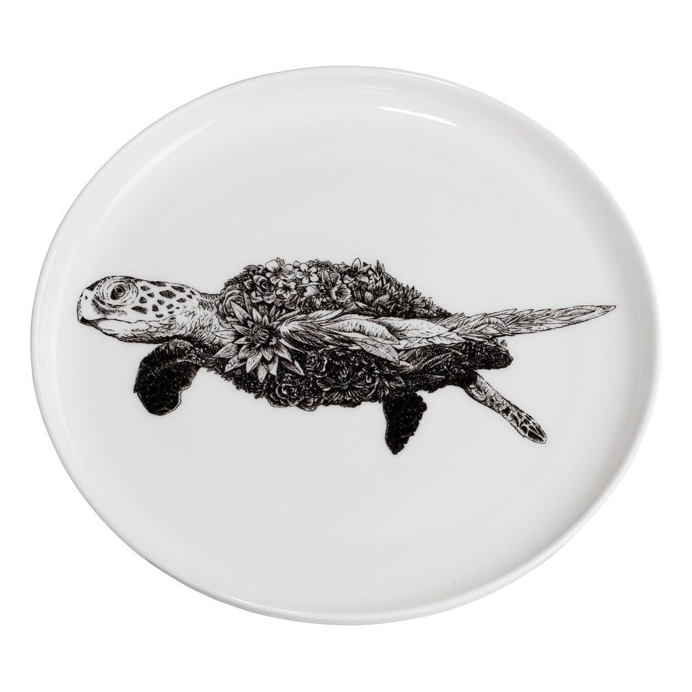 Bílý porcelánový talíř Maxwell & Williams Marini Ferlazzo Sea Turtle, ø 20 cm - Bonami.cz