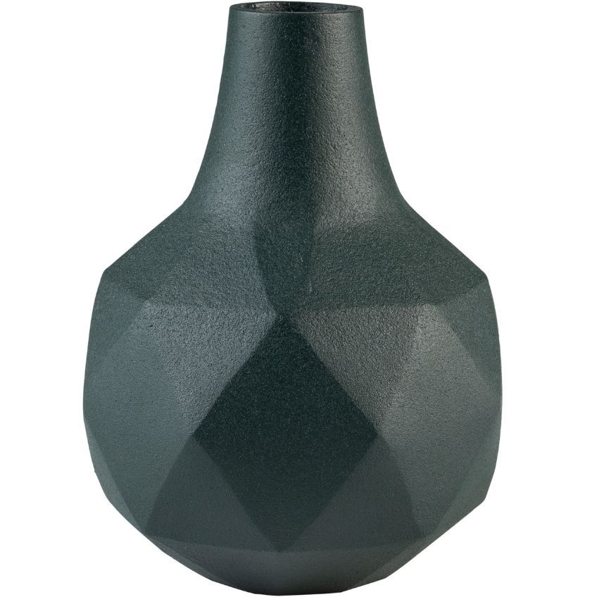 Tmavě zelená kovová váza ZUIVER BLOOM 16 cm - LaHome - vintage dekorace