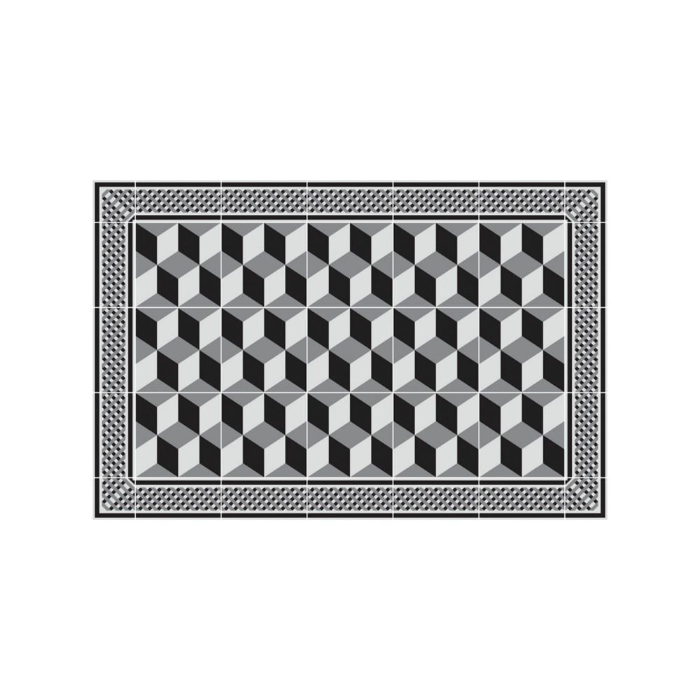 Atmosphera Vinylový koberec MOSAIQ, černý, 50 x 75 cm - EMAKO.CZ s.r.o.