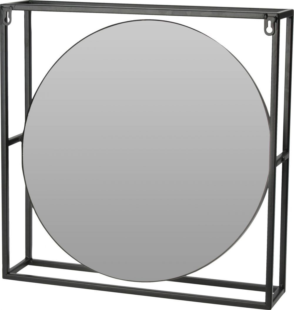 Home Styling Collection Kulaté zrcadlo v kovovém rámu, 45 x 45 cm - EMAKO.CZ s.r.o.