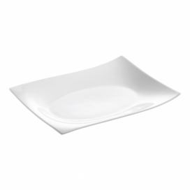 Bílý porcelánový talíř Maxwell & Williams Motion, 25 x 19 cm