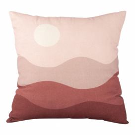 Růžovo-červený bavlněný polštář PT LIVING Pink Sunset, 45 x 45 cm Bonami.cz