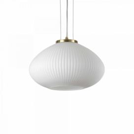Ideal Lux 264547 závěsné stropní svítidlo Plisse Sp1 1x60W | E27 - mosaz, bílá
