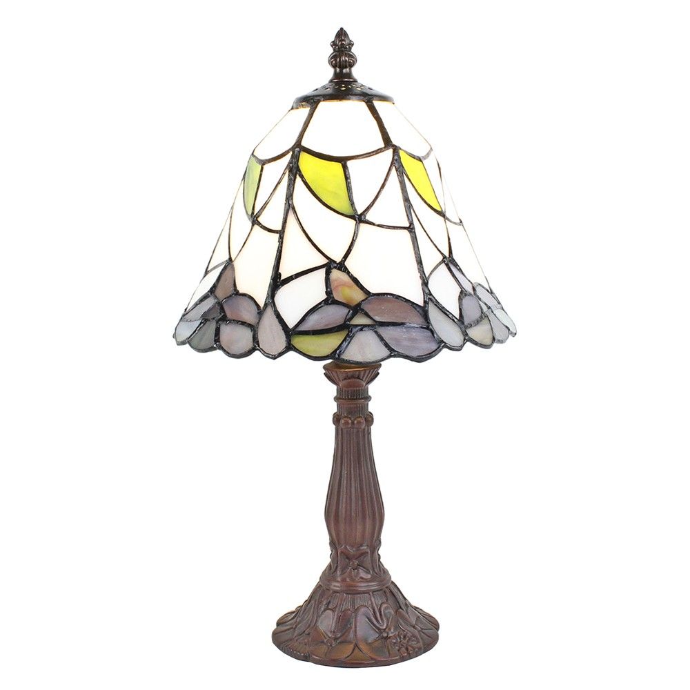 Barevná stolní lampa Tiffany Eby - Ø 15*32 cm E14/max 1*25W Clayre & Eef - LaHome - vintage dekorace