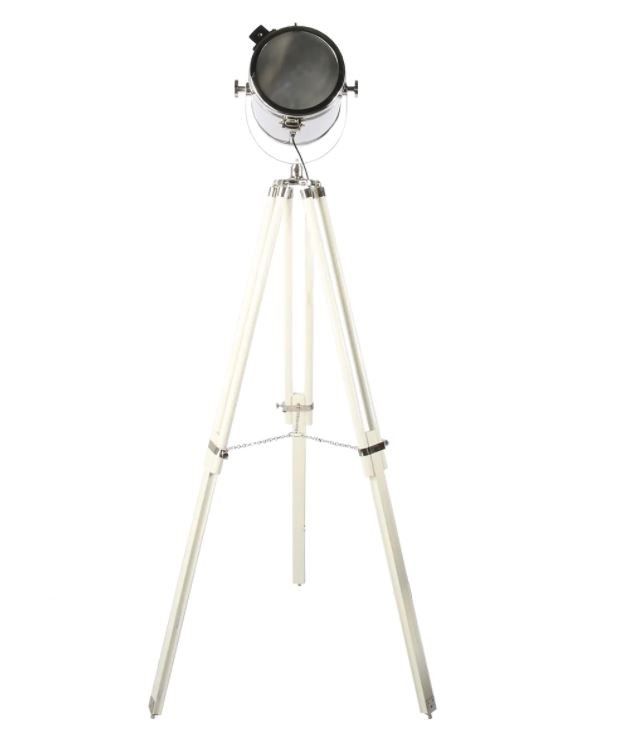 Stojací lampa reflektor na trojnožce Tomba shiny Chrome - 46*46*165 CM/E27 Collectione - LaHome - vintage dekorace