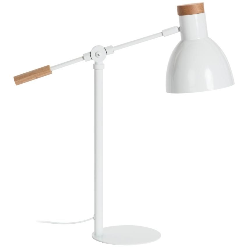 Bílá kovová stolní lampa Kave Home Tescarle - Designovynabytek.cz
