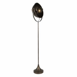 Bronzová antik kovová stojací lampa Vloe - 29*37*150 cm Clayre & Eef
