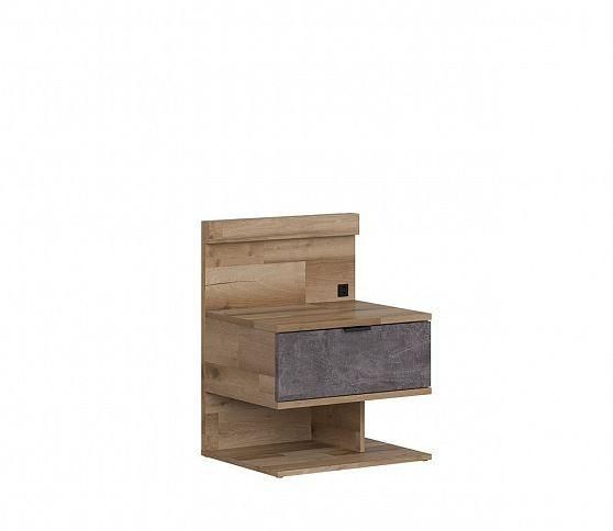 BRW Arica noční stolek KOM1S/L, dub silva/beton - ATAN Nábytek