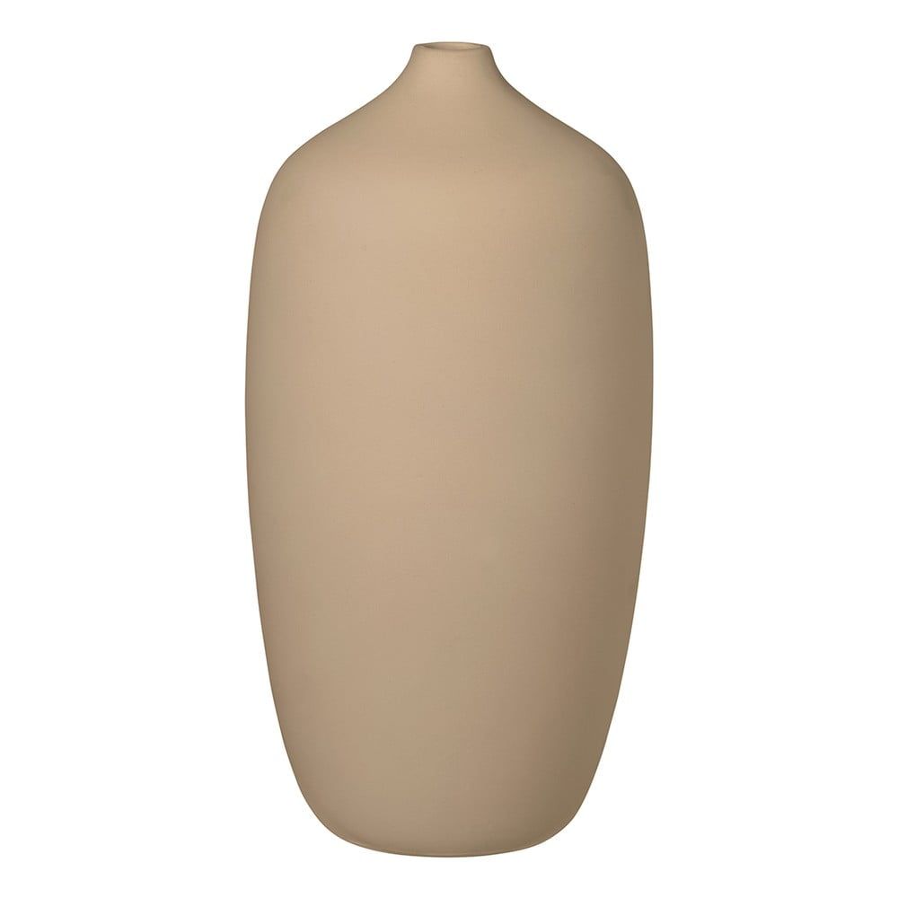 Béžová keramická váza Blomus Nomad, výška 25 cm - Bonami.cz