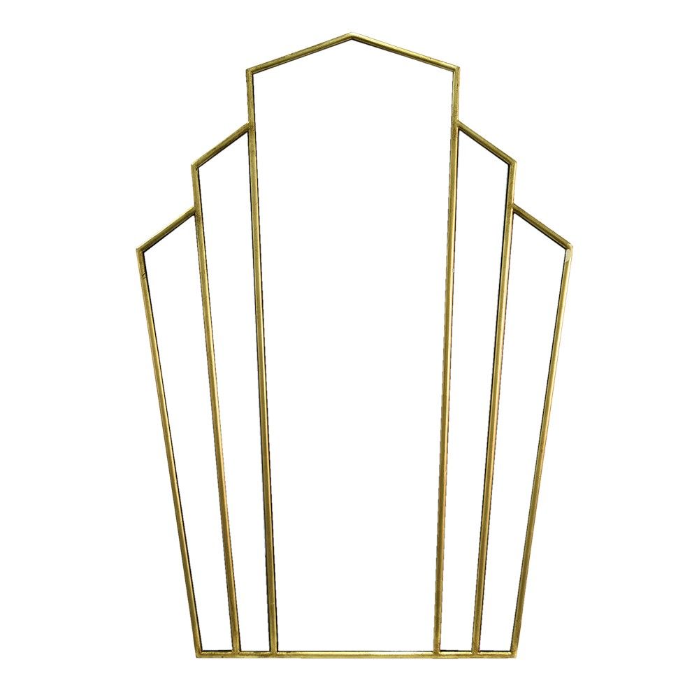 Veliké nástěnné zrcadlo ve zlatém rámu Brannie - 70*100 cm Clayre & Eef - LaHome - vintage dekorace