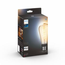 Philips Hue Bluetooth LED White Ambiance filamentová žárovka 8719514301504 E27 ST72 7W 550lm 2200-4500K černá, stmívatelná Studená bílá