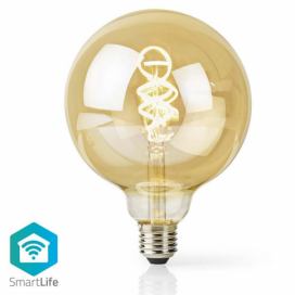  Wi-Fi Smart Bulb E27 4,9W LED žárovka, s vláknem, pro chytrý dům, E27, G125, 4,9W, 230V, 360lm, teplá až studená bílá, stmívatelná, zlatá WIFILRT10G125