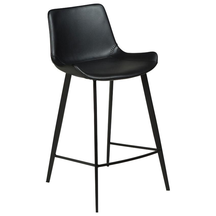 ​​​​​Dan-Form Černá koženková barová židle DAN-FORM Hype 65 cm - Designovynabytek.cz