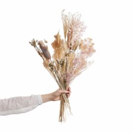 FLOWER MARKET Kytice sušených květin 70 cm - sv.růžová