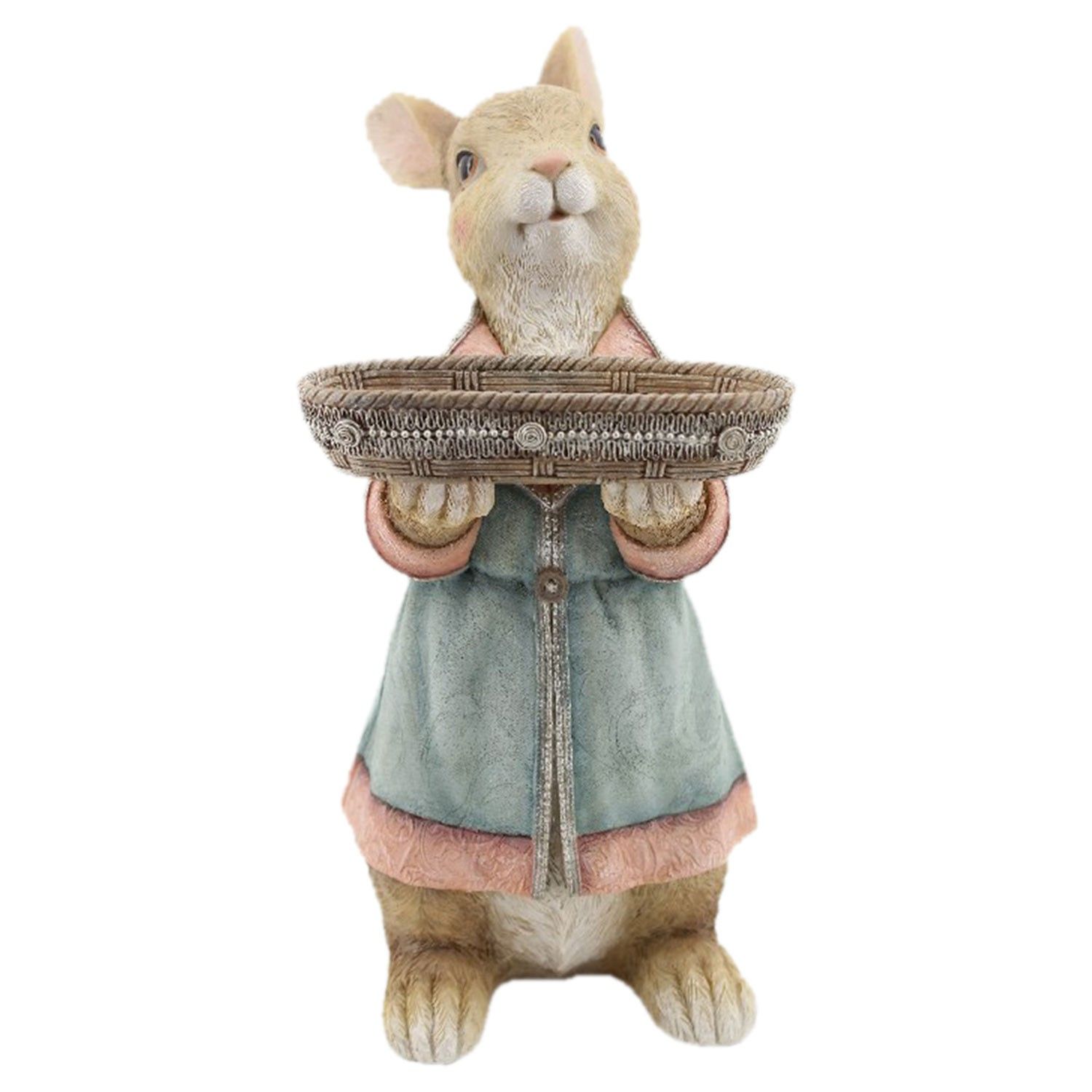 Dekorace králík s podnosem - 23*17*36 cm Clayre & Eef - LaHome - vintage dekorace