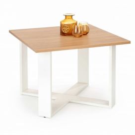 HALMAR Odkládací stolek Sor dub zlatý/bílá