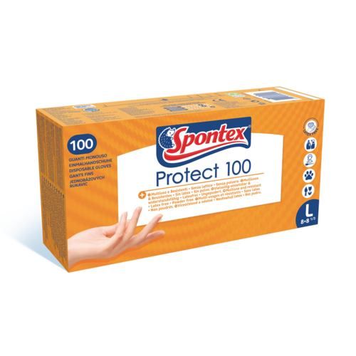 Spontex Protect jednorázové vinylové rukavice vel. L, 100 ks - 4home.cz