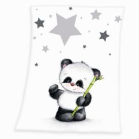 HERDING Micropolar fleece deka Panda Polyester, 75/100 cm
