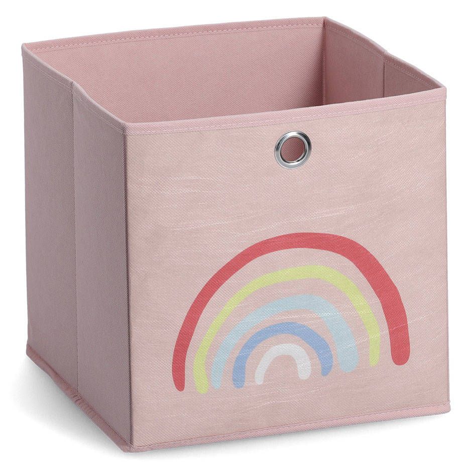 Úložný box na hračky DUHA, růžový, 28 x 28 x 28 cm, ZELLER - EMAKO.CZ s.r.o.